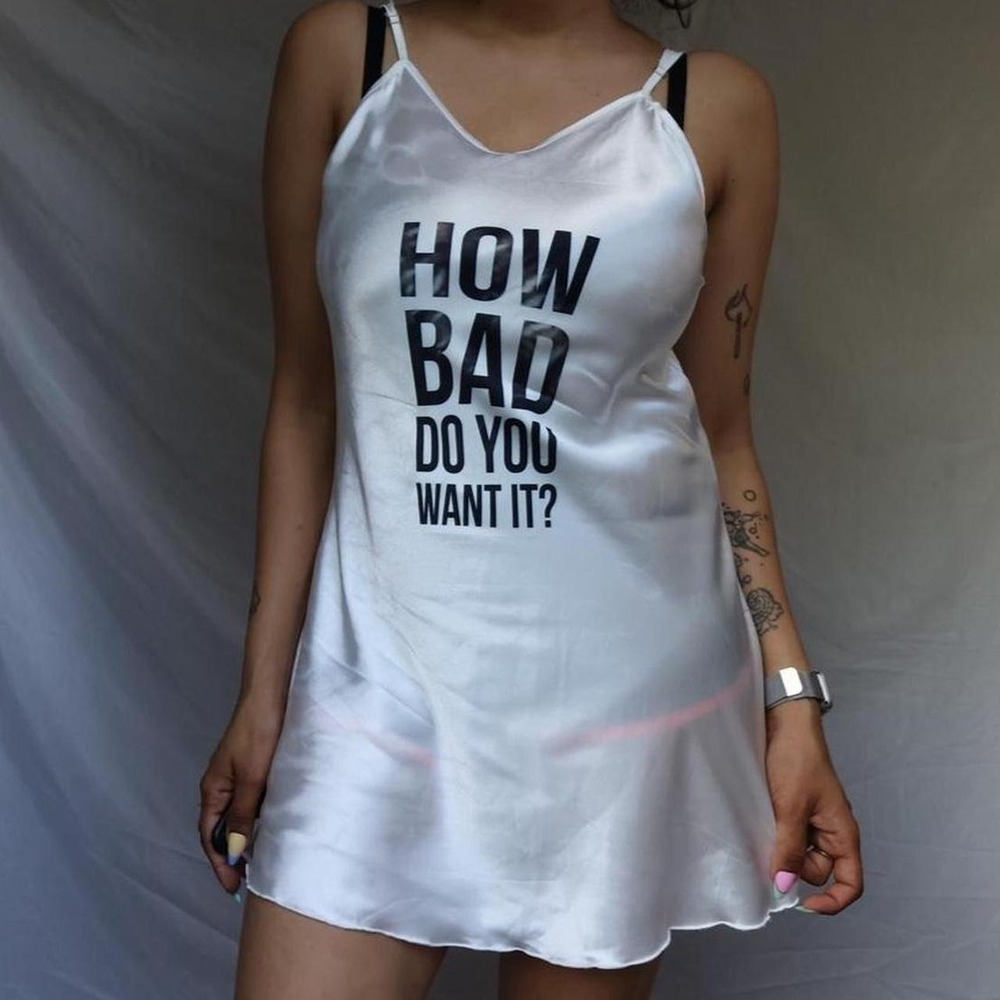 HOW BAD DO YOU WANT IT Slip Dress